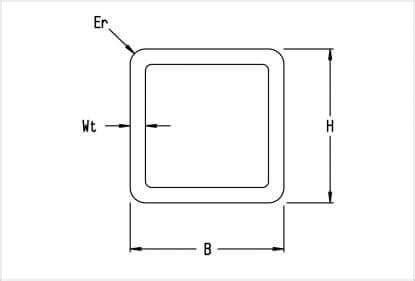 stainless steel box section corner radius|Square Hollow Structural Sections .